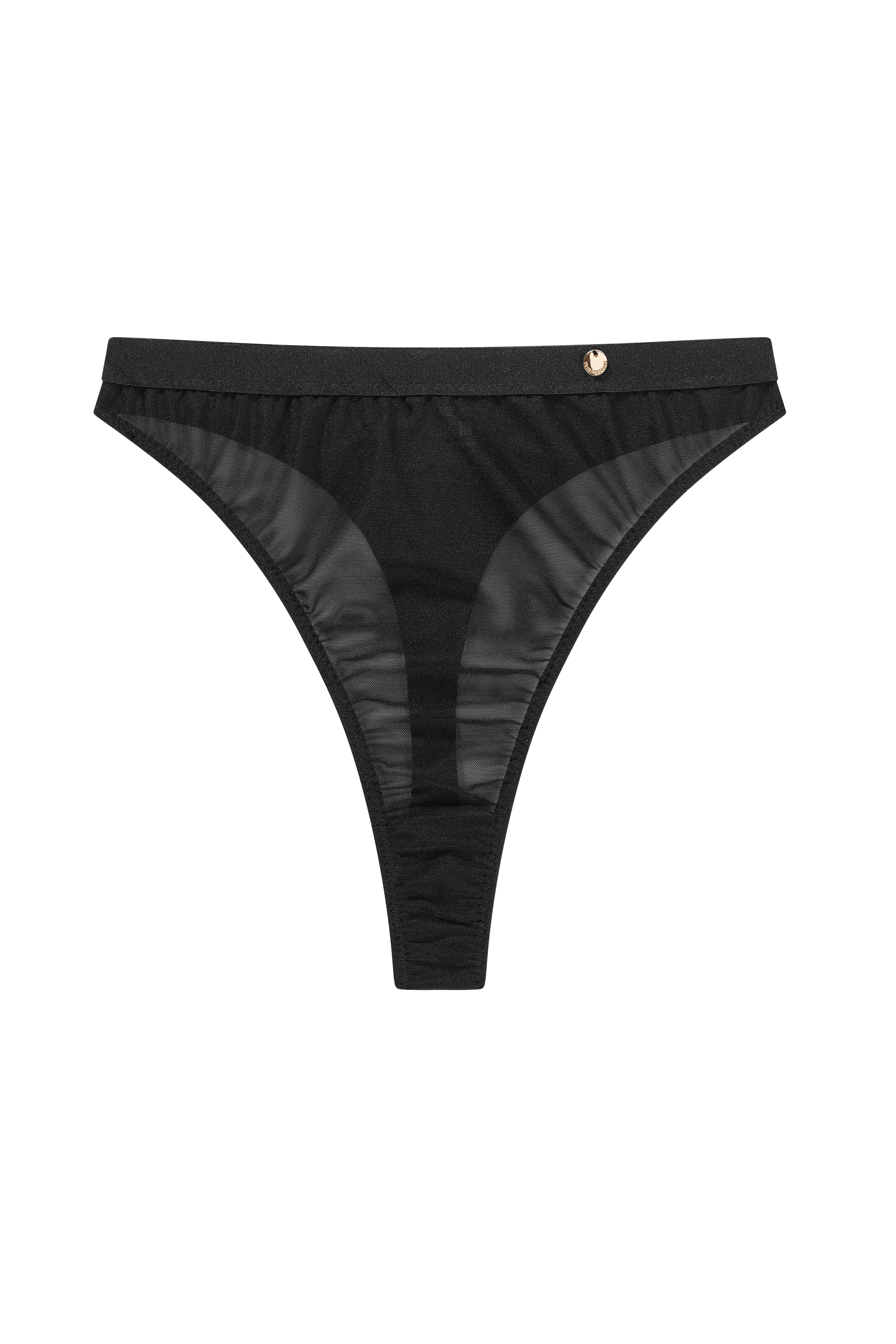 High Waist Thong Scotty Black